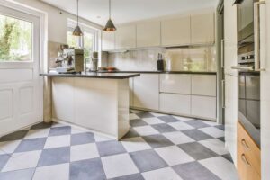 What Color Cabinets Go With White Tile Floor