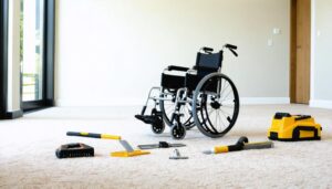 installazione di moquette per l'accessibilità