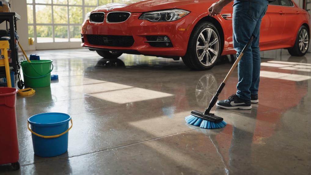 garage floor cleaning tips