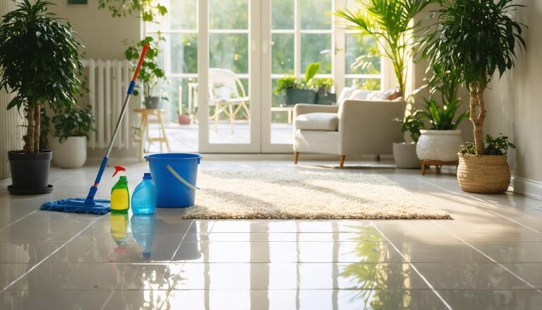 maintain tile floor shine