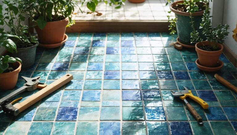 recycled tile flooring installation