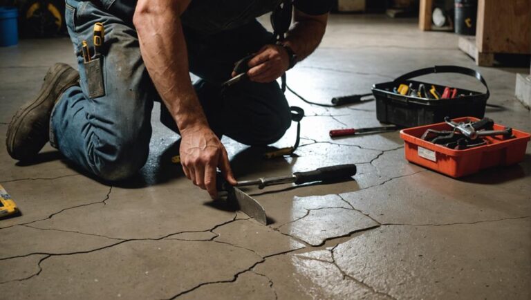 repairing concrete garage cracks