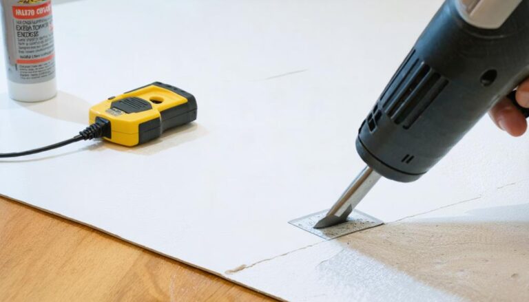 repairing curled vinyl edges