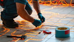 repairing damaged heated floors