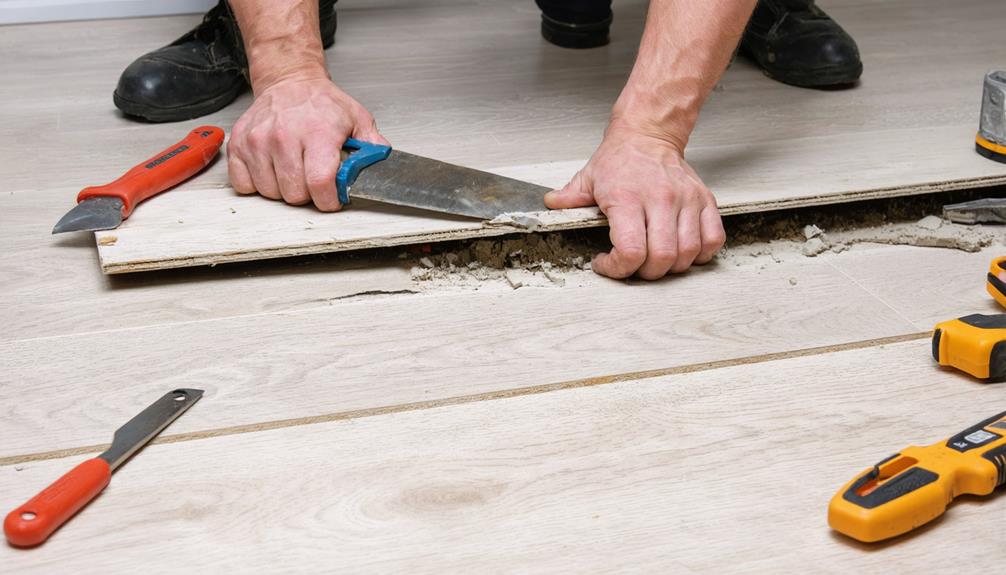 replace damaged lvp planks