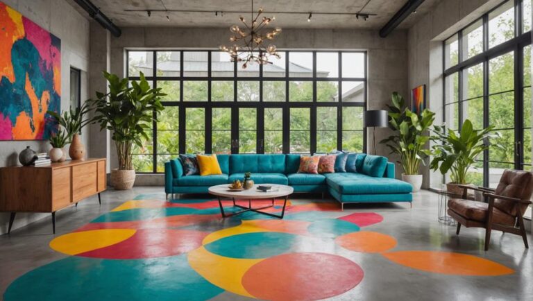 artistic custom concrete flooring