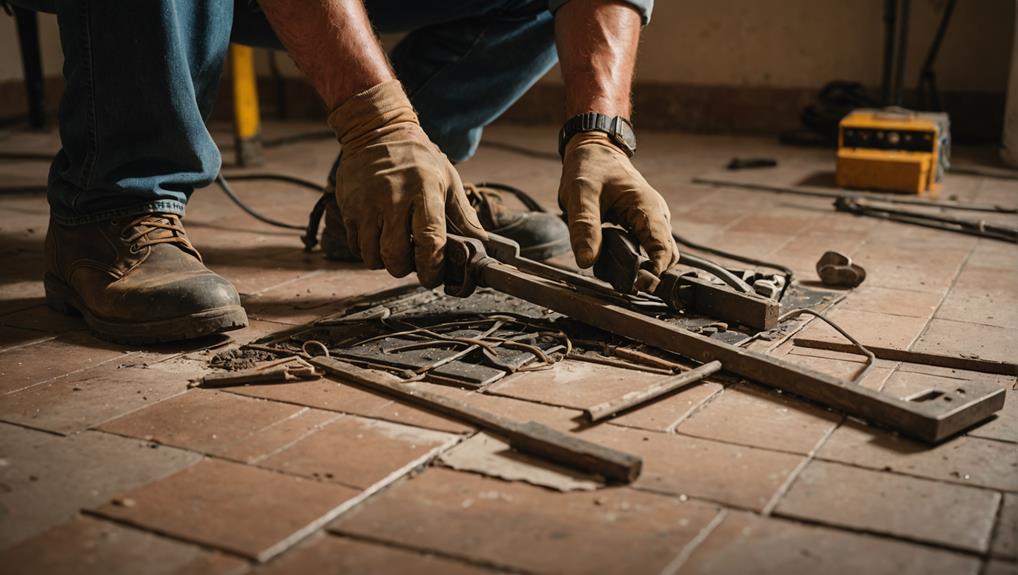 fixing heated tile floors