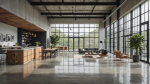 minimalist industrial flooring design