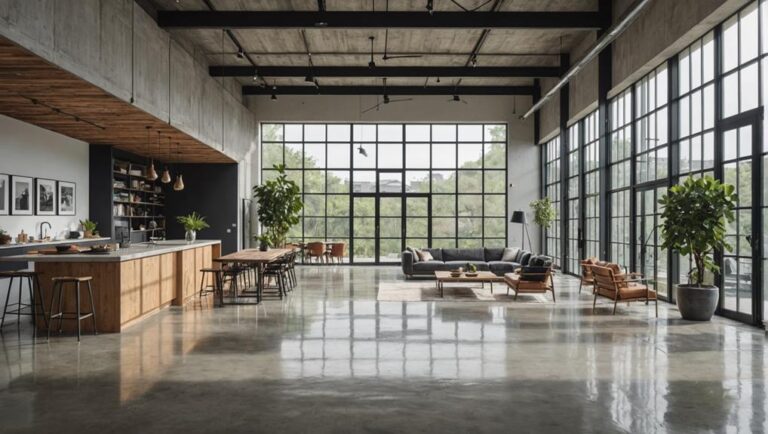 minimalist industrial flooring design