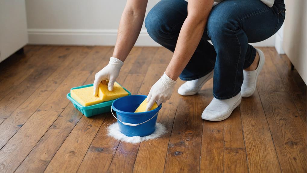 remove rental floor residue