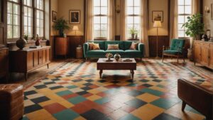 vintage home retro flooring