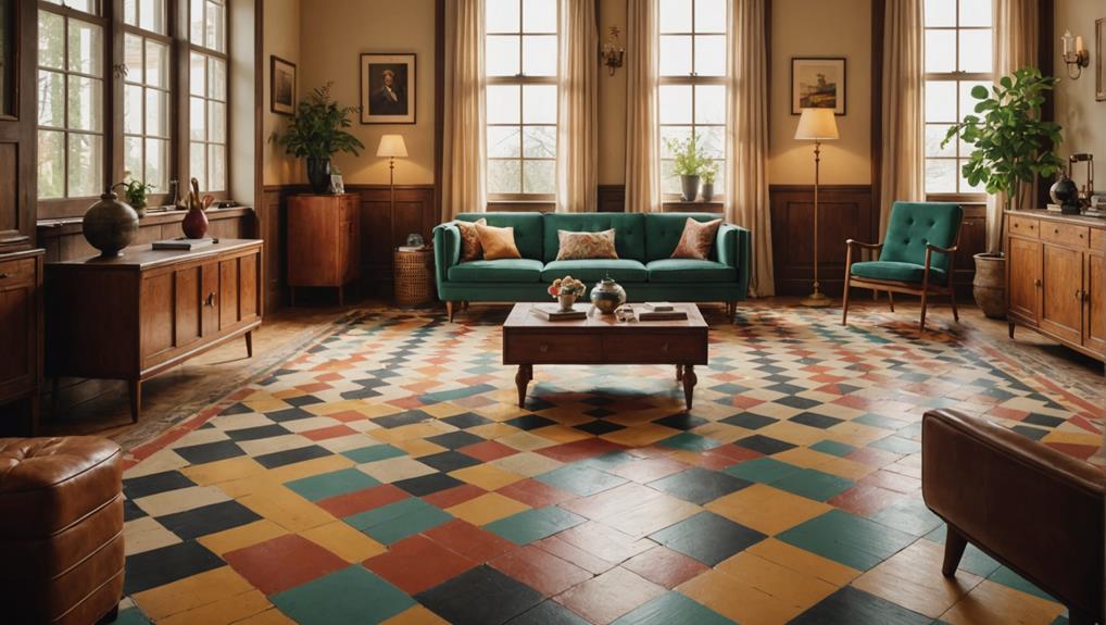 vintage home retro flooring