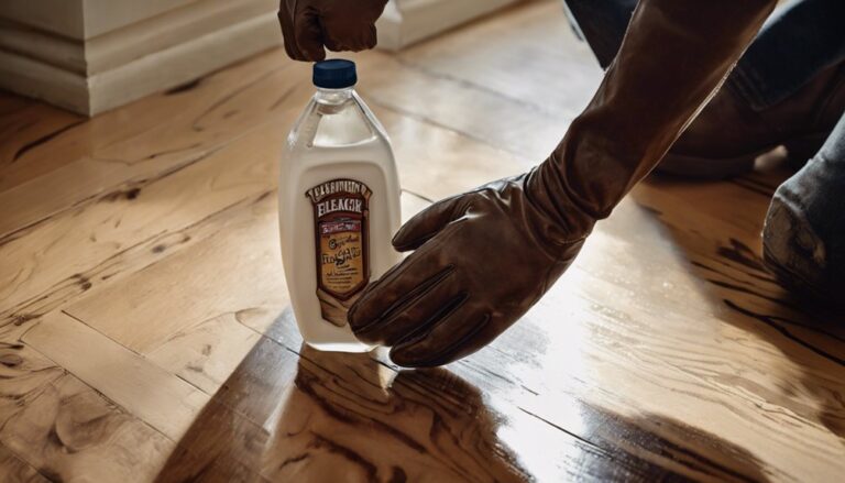 avoid bleach on hardwood