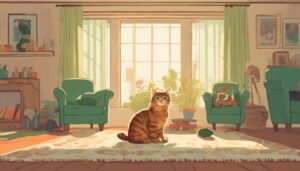 cat pooping on floor