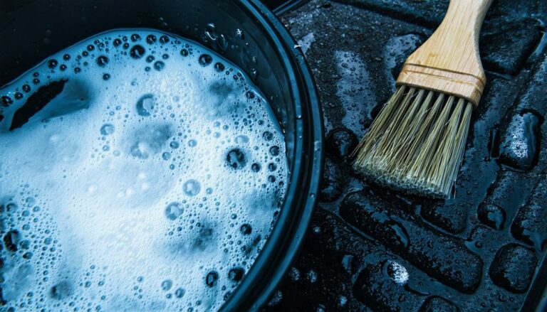 cleaning car floor mats