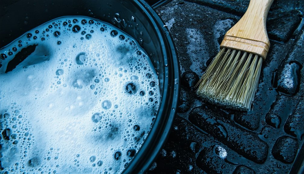 cleaning car floor mats