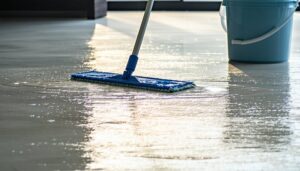 cleaning cement floor effectively