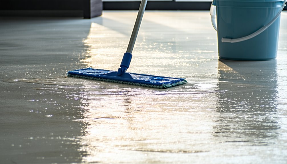 cleaning cement floor effectively
