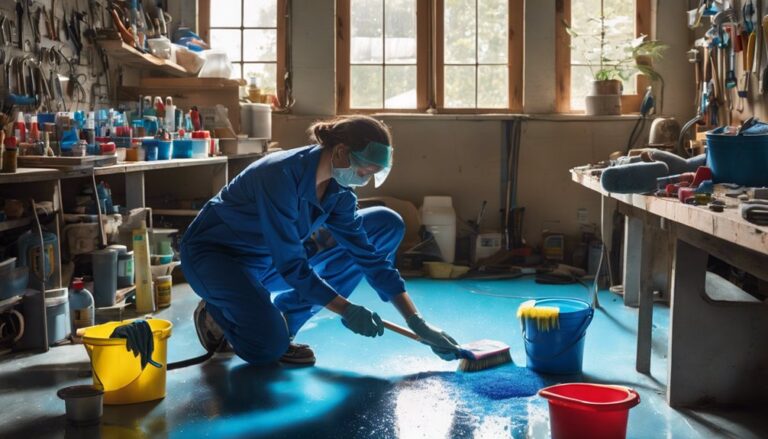 cleaning epoxy garage floor