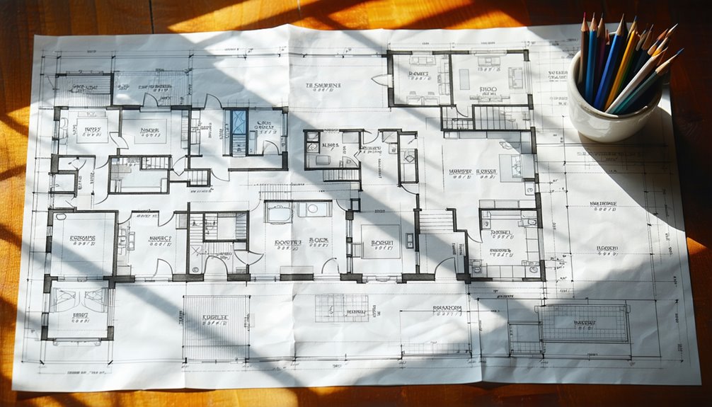 frame house blueprints layout