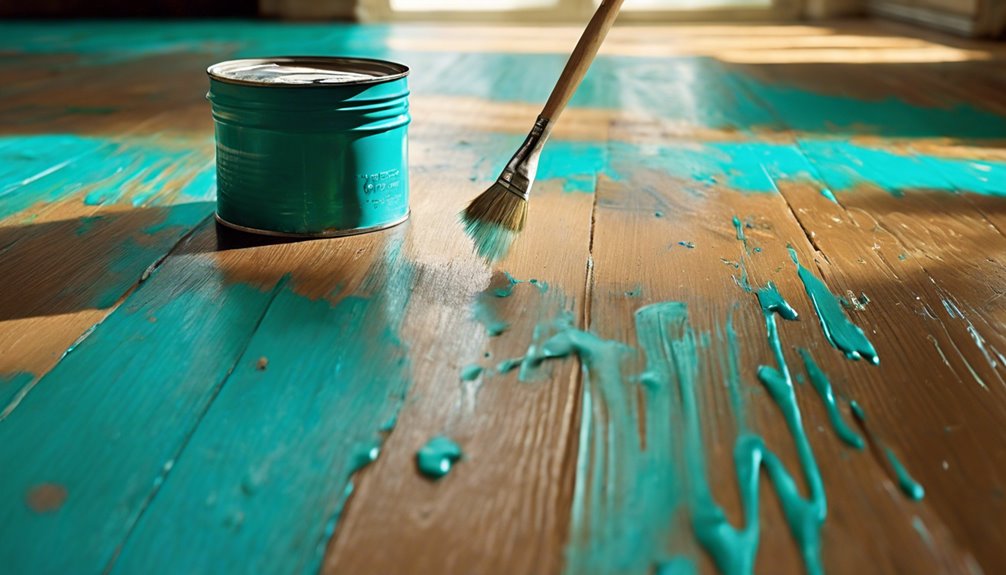 painting hardwood floors allowed