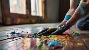 remove paint from flooring