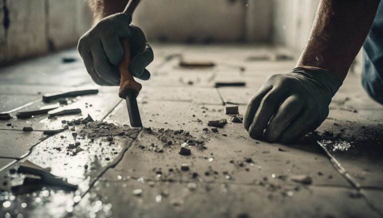 remove tiles from concrete