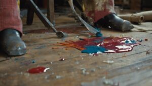 removing paint from flooring