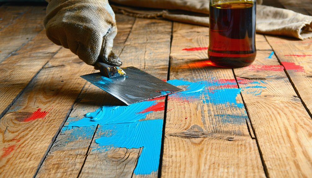 removing paint from hardwood