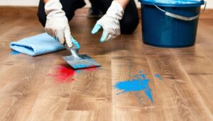 removing paint from hardwood