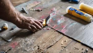 repairing damaged vinyl flooring