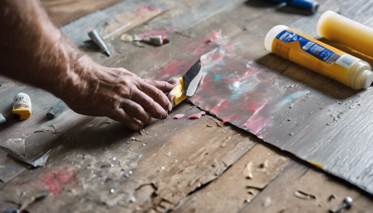 repairing damaged vinyl flooring