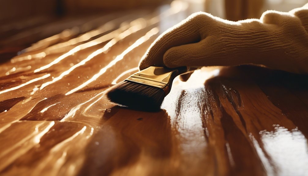 staining hardwood floor process