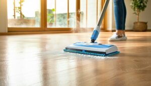 steam mop laminate floor caution