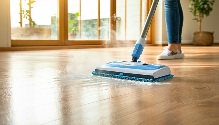 steam mop laminate floor caution