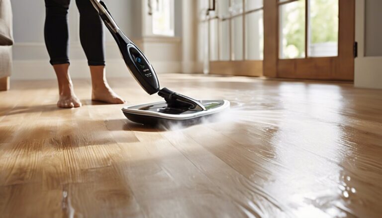 steam mopping hardwood floors