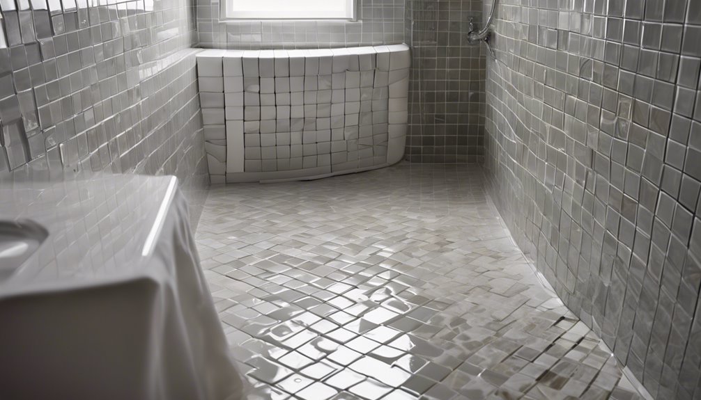 tile shower floor installation
