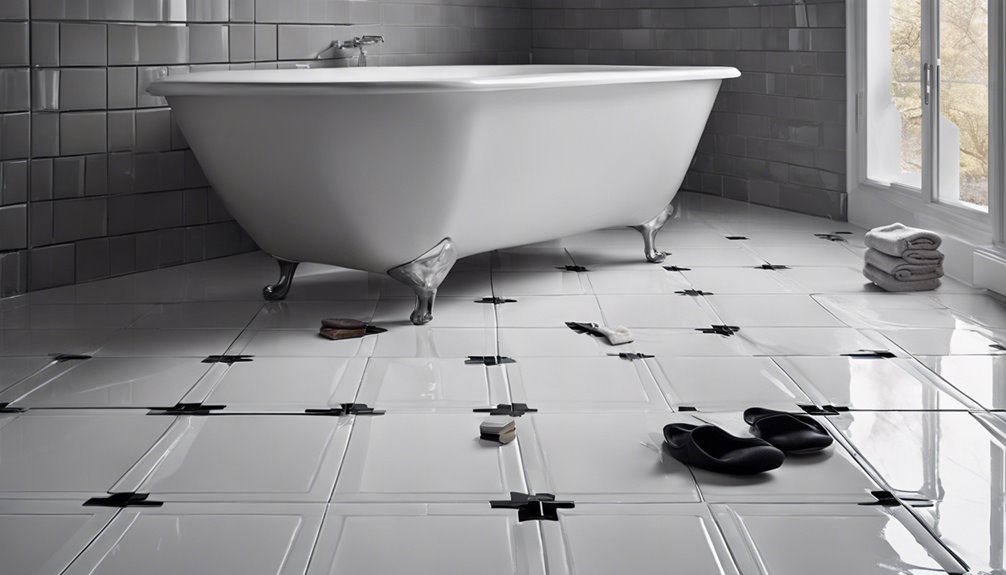 tiling a bathroom floor