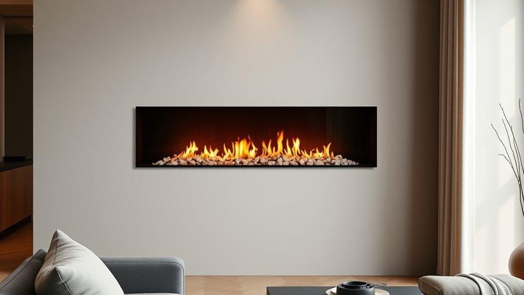 linear fireplace height guidelines