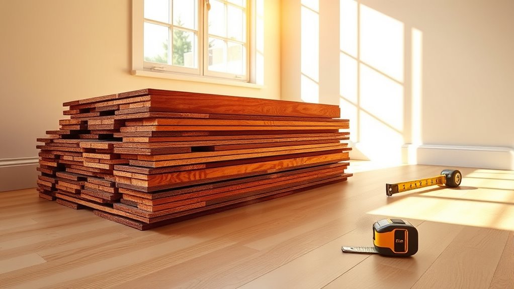 acclimate arrange install hardwood