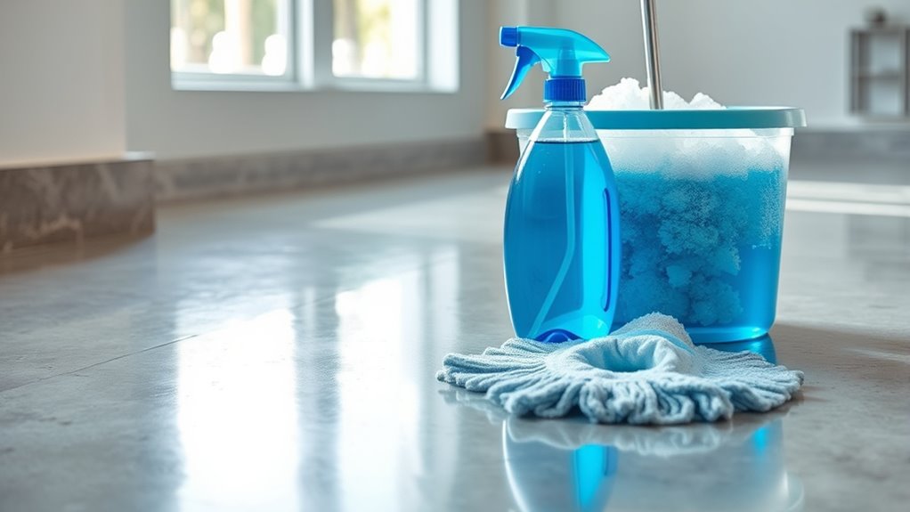 apply appropriate cleaning solution