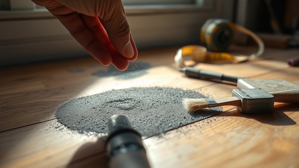 apply powder to reduce friction