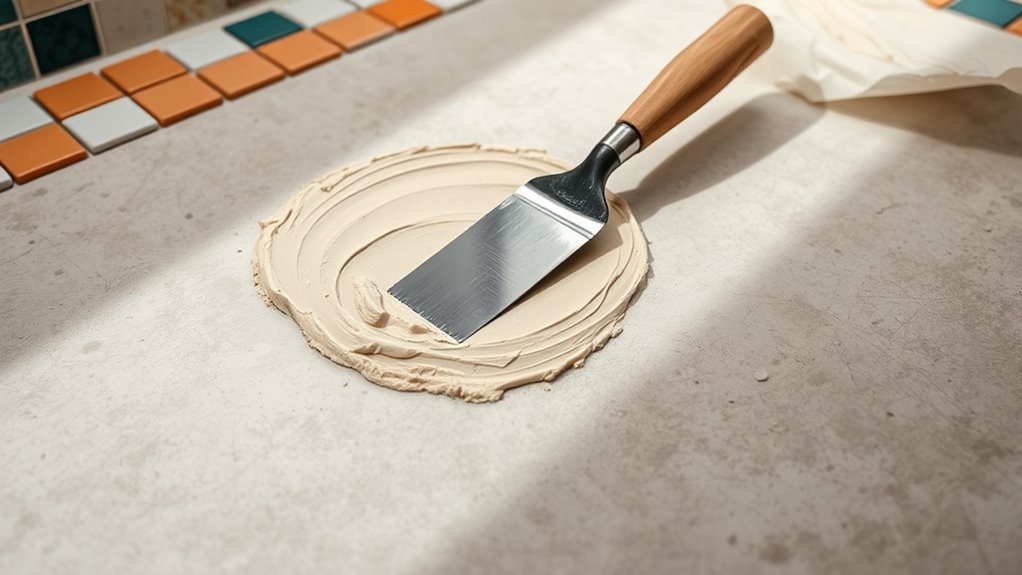 apply thinset mortar evenly
