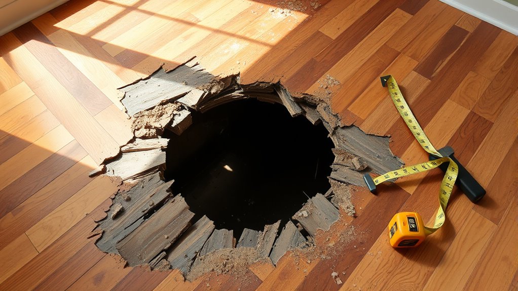 assess damage identify flooring