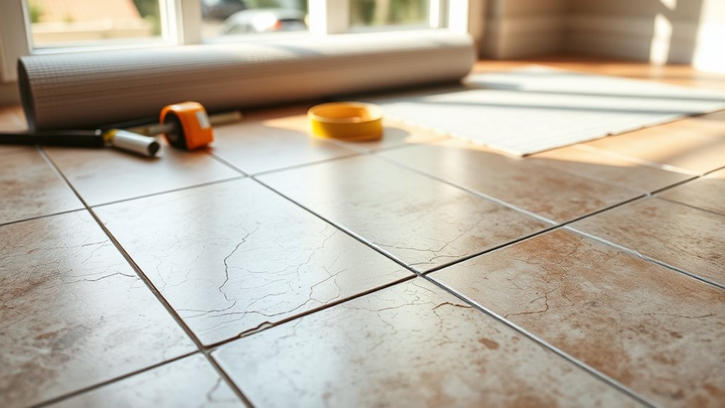 assess floor tile condition