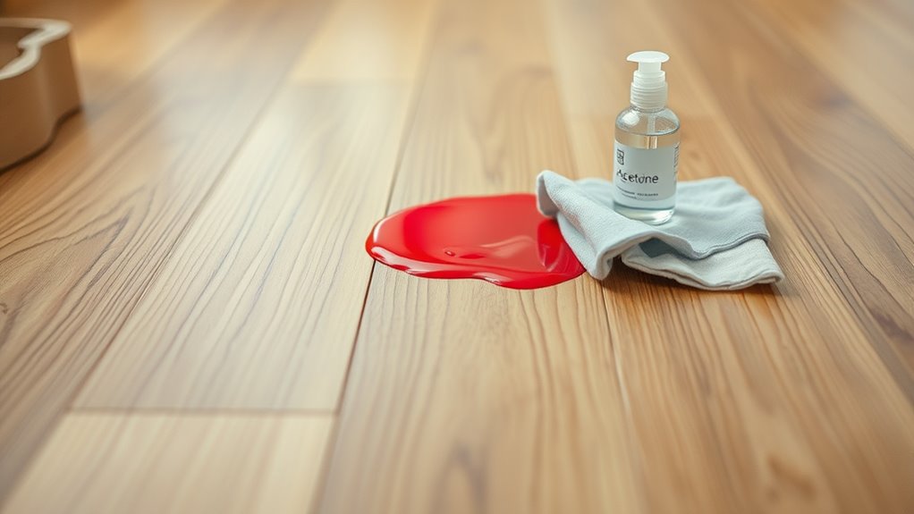 assess flooring and stain