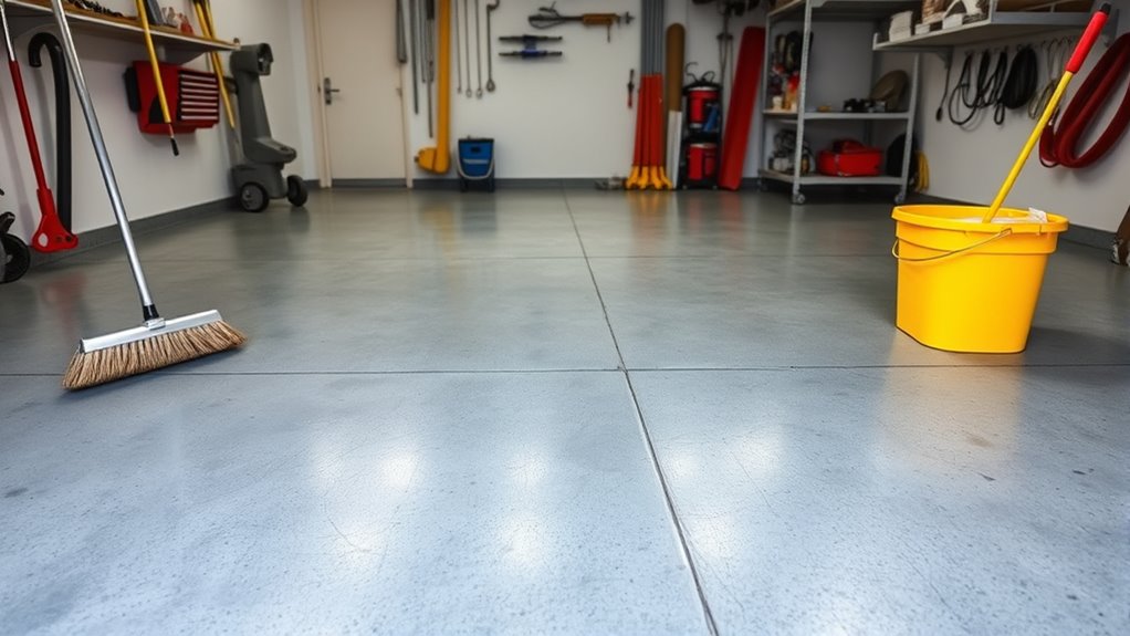 assess garage floor condition