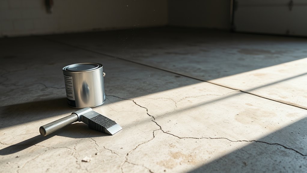 assess garage floor condition