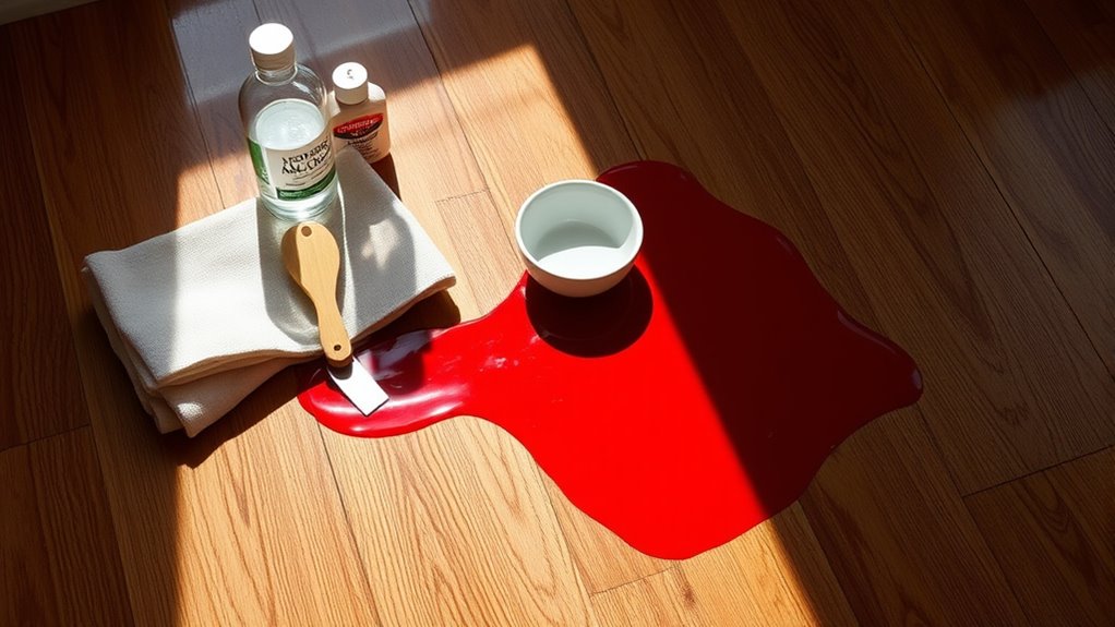 assess stain gather supplies
