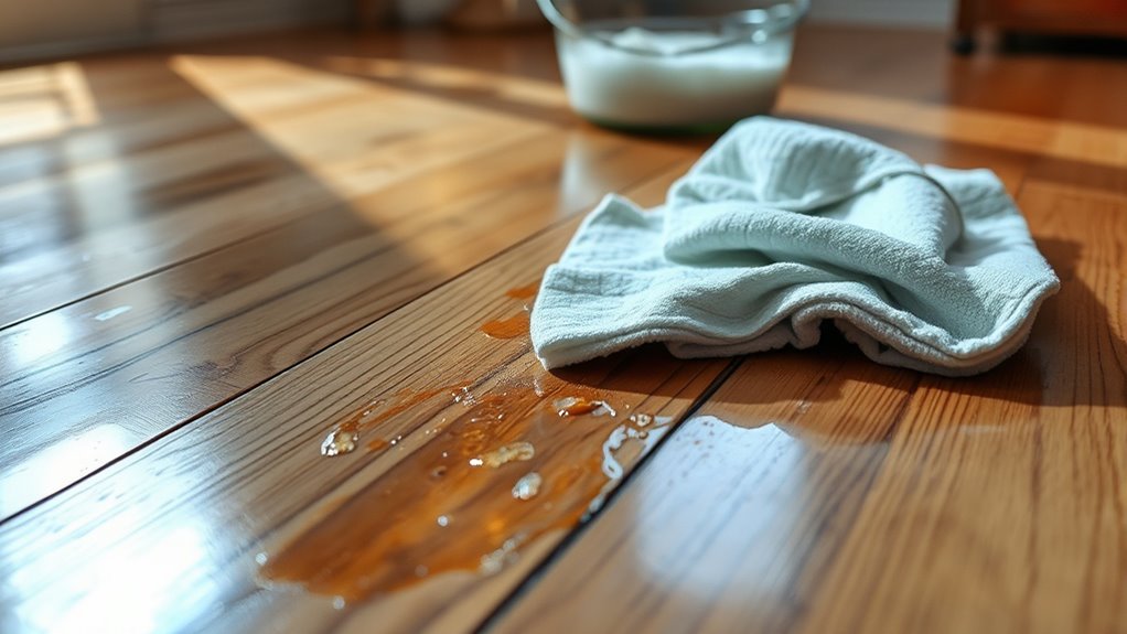 assess wood floor stickiness